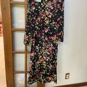 Black floral dress